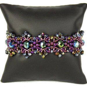 Czech Bead CRYSTALICIOUS Bracelet Purple